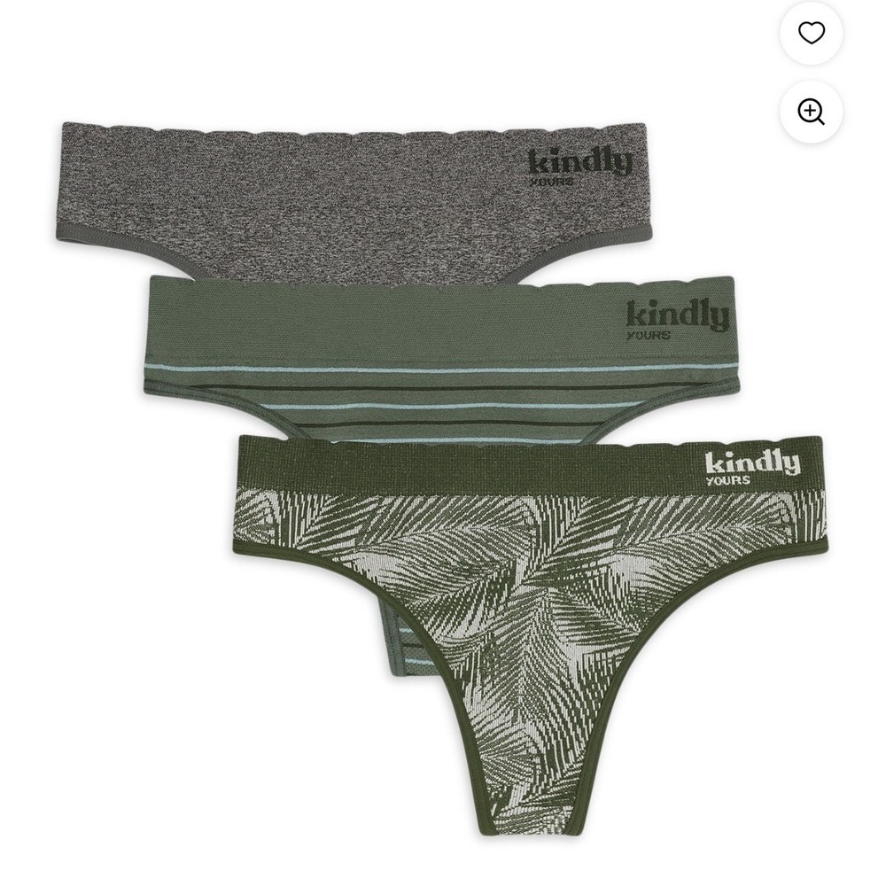 Kindly Yours Women's Seamless Thong Underwear, 3-Pack, Sizes XS - New With Tags